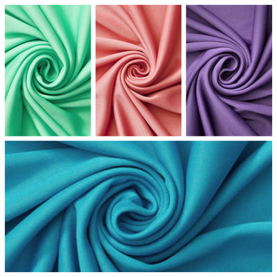 Polyester Knit Interlock Mechanical Stretch Fabric 58"/60"/Draping Tent Fabric. Sold By The Yard.