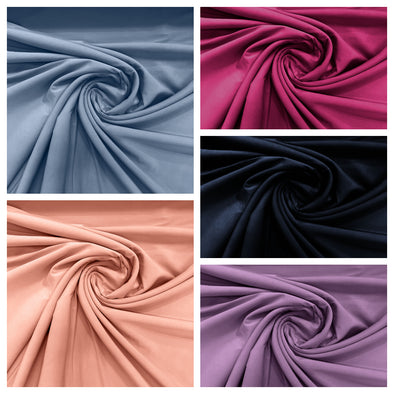 ITY Fabric Polyester Knit Jersey 2 Way Stretch Spandex Sold By The Yard