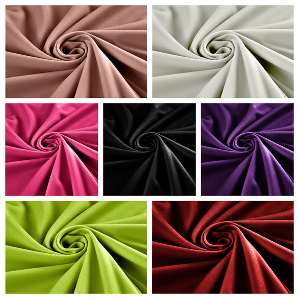 Stretch Crepe Scuba Techno Knit Polyester Spandex Fabric for Bows, Top Knots, Head Wraps, Clothes, Costumes, Crafts