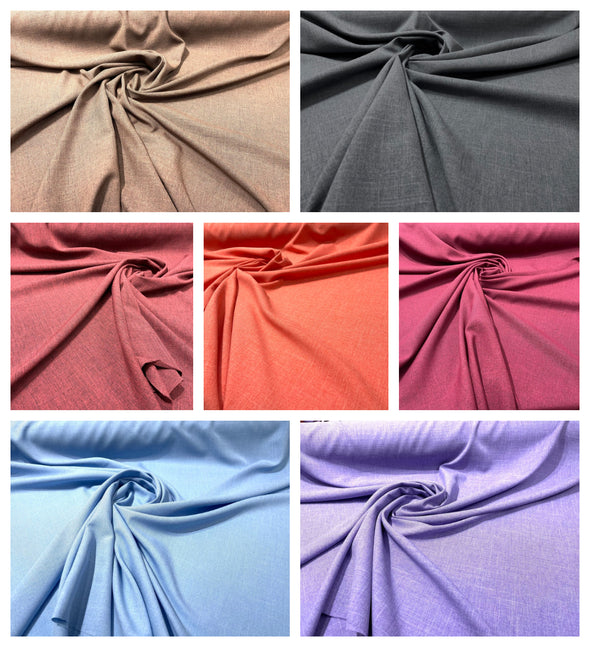 Two-Tone Melange Poplin 58” Wide/ Polyester Poplin Fabric.