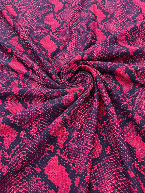 Python Snake Print on a 4 way Stretch Nylon Spandex/58” wide/- Sold by the yard.