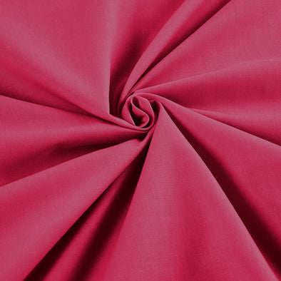 Fuchsia Wide 65% Polyester 35 Percent Solid Poly Cotton Fabric for Crafts Costumes Decorations-Sold by the Yard
