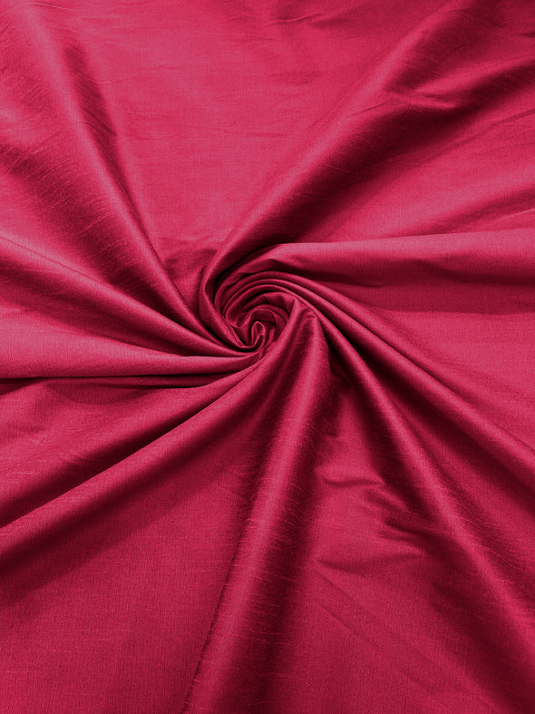 Fuchsia Polyester Dupioni Faux Silk Fabric/ 55” Wide/Wedding Fabric/Home Décor.