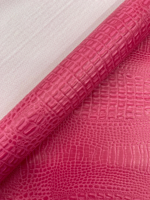 Crocodile Marine Vinyl 2 Tone Upholstery, Crocodile Skin Texture Faux Leather PVC Vinyl, 54" Wide.