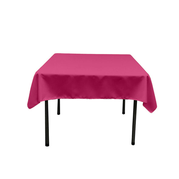 Fuchsia Square Polyester Poplin Table Overlay - Diamond. Choose Size Below