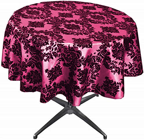 Fuchsia Taffeta Flocking Damask Table Rounds for Wedding, Bridal Shower/Baby Shower, Dinner, Special Events/Home Decor