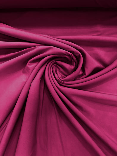 Fuchsia ITY Fabric Polyester Knit Jersey 2 Way Stretch Spandex Sold By The Yard