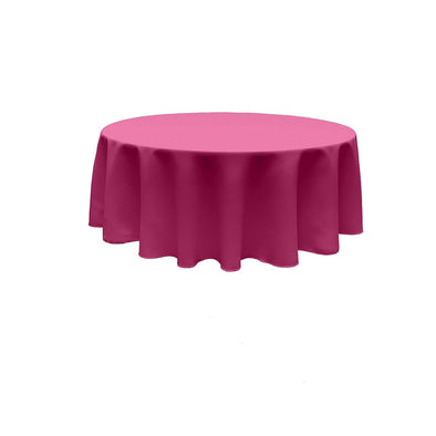Fuchsia Round Polyester Poplin Tablecloth Seamless