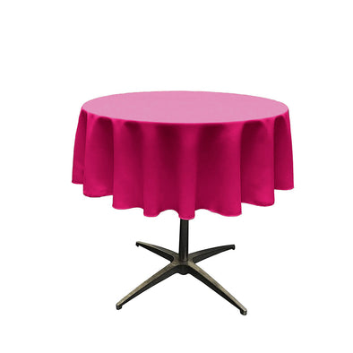 Fuchsia Solid Round Polyester Poplin Tablecloth Seamless