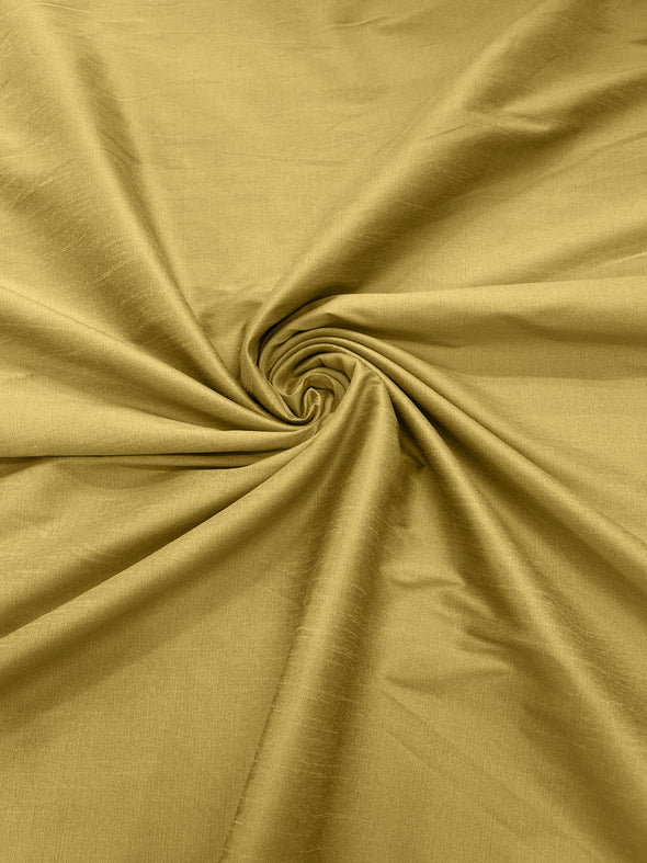 Gold Polyester Dupioni Faux Silk Fabric/ 55” Wide/Wedding Fabric/Home Décor.