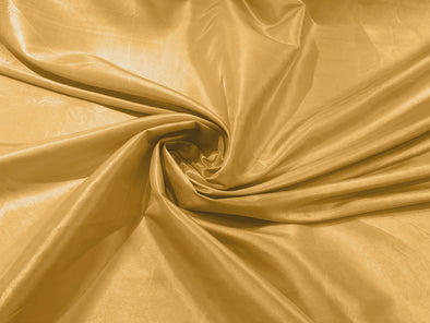 Gold Solid Taffeta Fabric/Taffeta Fabric by The Yard/Apparel, Costume, Dress, Cosplay, Wedding