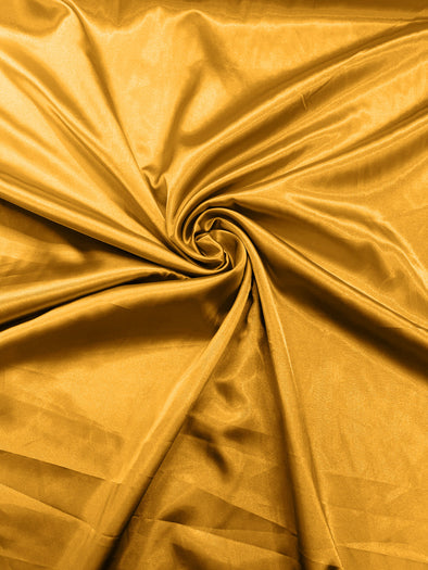 Gold Light Weight Silky Stretch Charmeuse Satin Fabric/60" Wide/Cosplay.