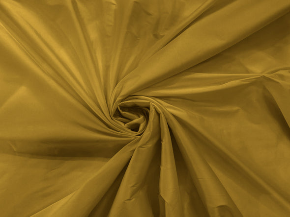 Gold  100% Polyester Imitation Silk Taffeta Fabric 55" Wide/Costume/Dress/Cosplay/Wedding