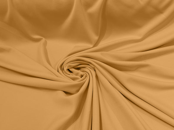 Gold 59/60" Wide 100% Polyester Wrinkle Free Stretch Double Knit Scuba Fabric/cosplay/costumes
