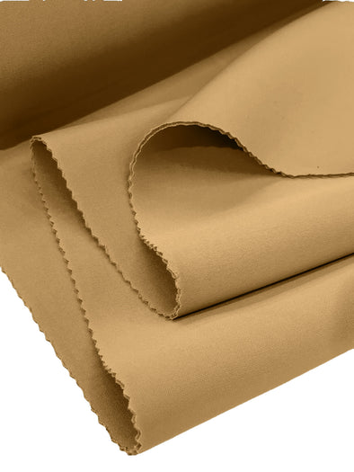 Gold Neoprene Scuba Super Techno Fabric, 2mm Thick, Solid Colors, Sold by The Yard.