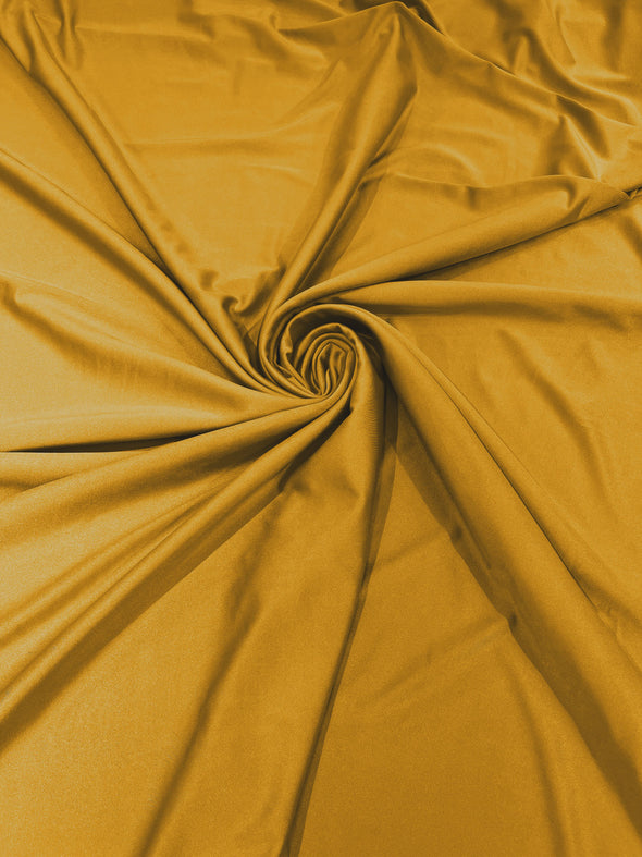 Gold Shiny Milliskin Nylon Spandex Fabric 4 Way Stretch 58" Wide Sold by The Yard