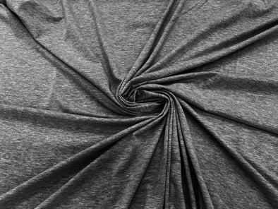 Gray 2 Tone 58/60" Wide Cotton Jersey Spandex Knit Blend 95% Cotton 5 percent Spandex/Stretch Fabric/Costume