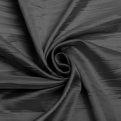 Gray Crushed Taffeta Fabric - 54" Width - Creased Clothing Decorations Crafts - Sold By The Yard