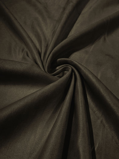 Gray Faux Suede Polyester Fabric | Microsuede | 58" Wide | Upholstery Weight, Tablecloth, Bags, Pouches, Cosplay, Costume