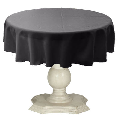 Gray Round Tablecloth Solid Dull Bridal Satin Overlay for Small Coffee Table Seamless