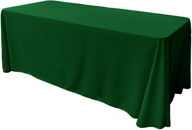 Green Rectangular Polyester Poplin Tablecloth Floor Length / Party supply