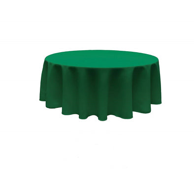 Green Round Polyester Poplin Tablecloth Seamless