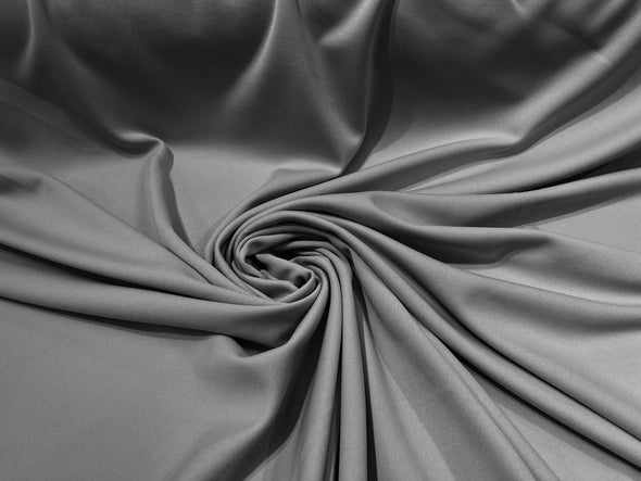 Gray 59/60" Wide 100% Polyester Wrinkle Free Stretch Double Knit Scuba Fabric/cosplay/costumes