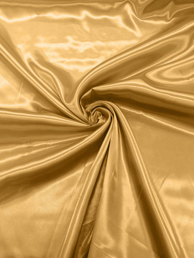 Honey Shiny Charmeuse Satin Fabric for Wedding Dress/Crafts Costumes/58” Wide /Silky Satin