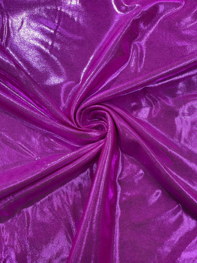 Hot Pink Fuchsia Foggy Foil All Over Foil Metallic Nylon Spandex 4 Way Stretch/58 Inches Wide/Costplay/