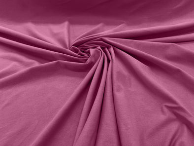 Hot Pink 58/60" Wide Cotton Jersey Spandex Knit Blend 95% Cotton 5 percent Spandex/Stretch Fabric/Costume