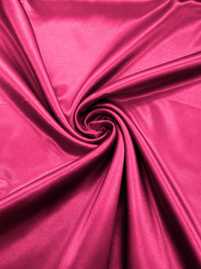 Hot Pink Crepe Back Satin Bridal Fabric Draper/Prom/Wedding/58" Inches Wide Japan Quality