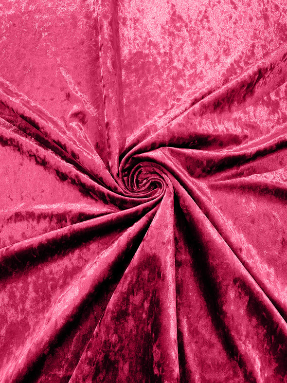 Hot Pink Crushed Velvet Fabric/58 Inches Wide/Cosplays.