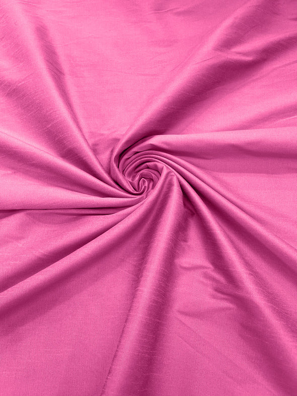 Hot Pink Polyester Dupioni Faux Silk Fabric/ 55” Wide/Wedding Fabric/Home Décor.