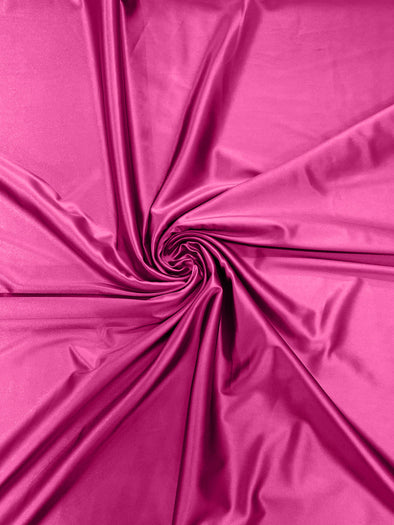 Hot Pink Heavy Shiny Satin Stretch Spandex Fabric/58 Inches Wide/Prom/Wedding/Cosplays