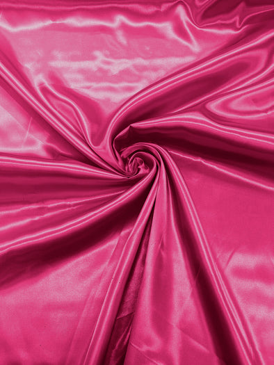 Hot Pink Shiny Charmeuse Satin Fabric for Wedding Dress/Crafts Costumes/58” Wide /Silky Satin