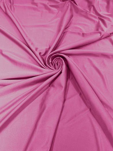 Hot Pink Shiny Milliskin Nylon Spandex Fabric 4 Way Stretch 58" Wide Sold by The Yard
