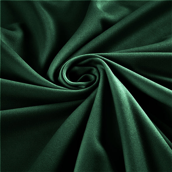 Hunter Green Stretch Crepe Scuba Techno Knit Polyester Spandex Fabric for Bows, Top Knots, Head Wraps, Clothes, Costumes, Craft.