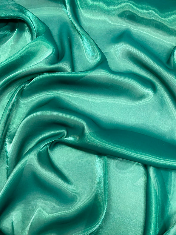 Hunter Green Wet Liquid Sheer Chiffon Fabric/58" Wide.