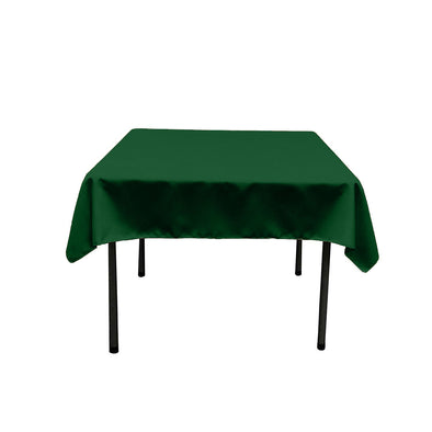 Hunter Green Square Polyester Poplin Table Overlay - Diamond. Choose Size Below