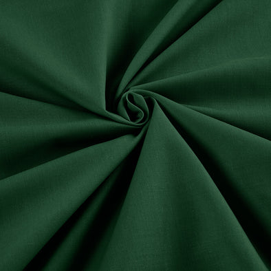 Hunter Green Wide 65% Polyester 35 Percent Solid Poly Cotton Fabric for Crafts Costumes Decorations-Sold by the Yard