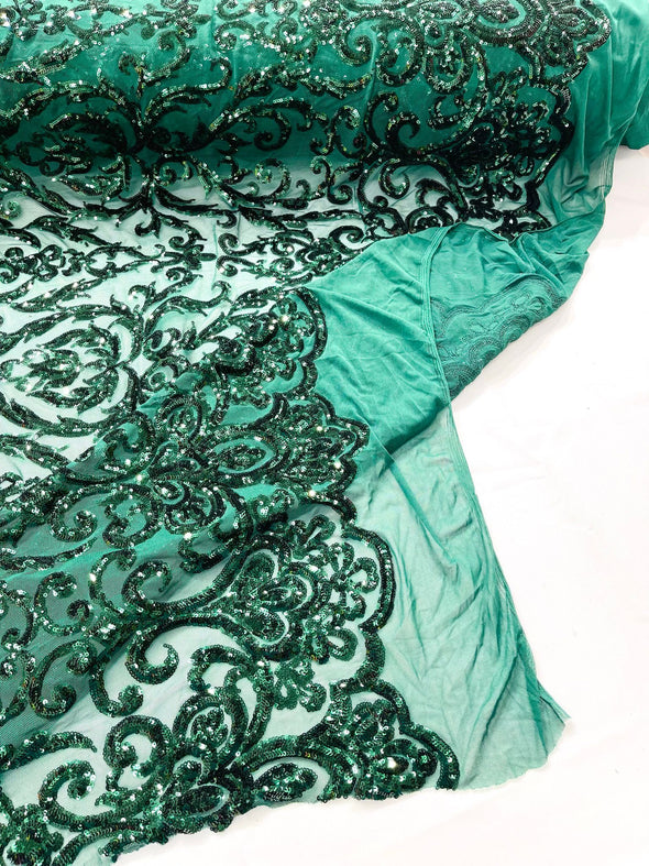 KING DAMASK SEQUIN (By The Yard)