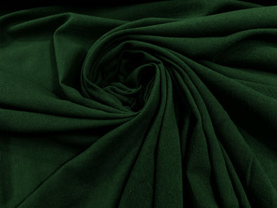 Hunter Green Cotton Gauze Fabric Wide Crinkled Lightweight Sold by The Yard