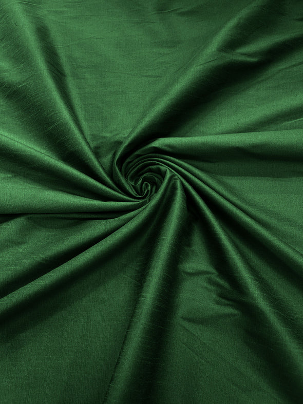 Hunter Green Polyester Dupioni Faux Silk Fabric/ 55” Wide/Wedding Fabric/Home Décor.