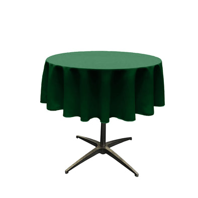 Hunter Green Solid Round Polyester Poplin Tablecloth Seamless