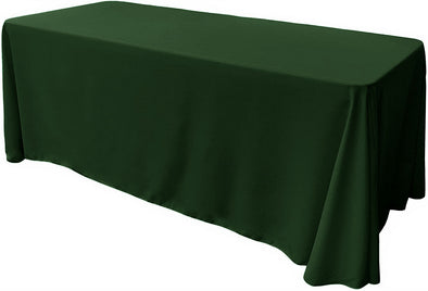Hunter Green Rectangular Polyester Poplin Tablecloth Floor Length / Party supply