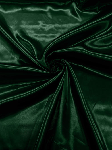 Hunter Green Shiny Charmeuse Satin Fabric for Wedding Dress/Crafts Costumes/58” Wide /Silky Satin