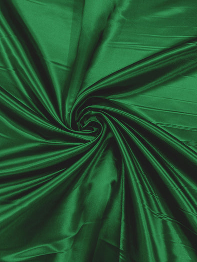 Hunter Green Heavy Shiny Bridal Satin Fabric for Wedding Dress, 60" inches wide sold by The Yard. Modern Color