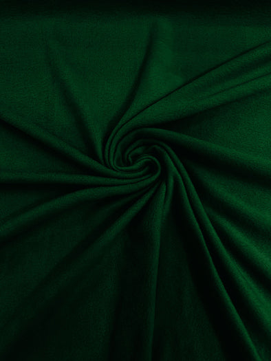Hunter Green Solid Polar Fleece Fabric Sold by the yard 60"Wide|Antipilling 245GSM |Medium Soft Weight| Blanket Supply,DIY, Decor,Baby Blanket