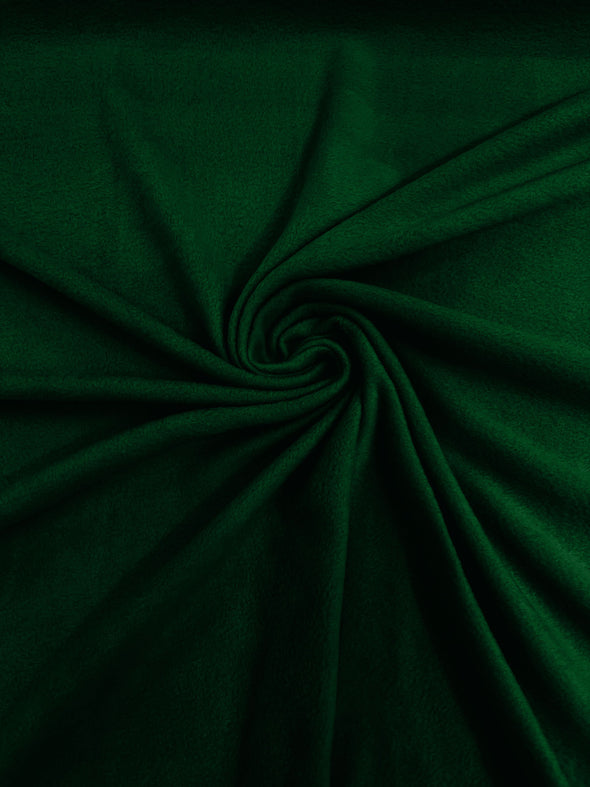 Hunter Green Solid Polar Fleece Fabric Sold by the yard 60"Wide|Antipilling 245GSM |Medium Soft Weight| Blanket Supply,DIY, Decor,Baby Blanket