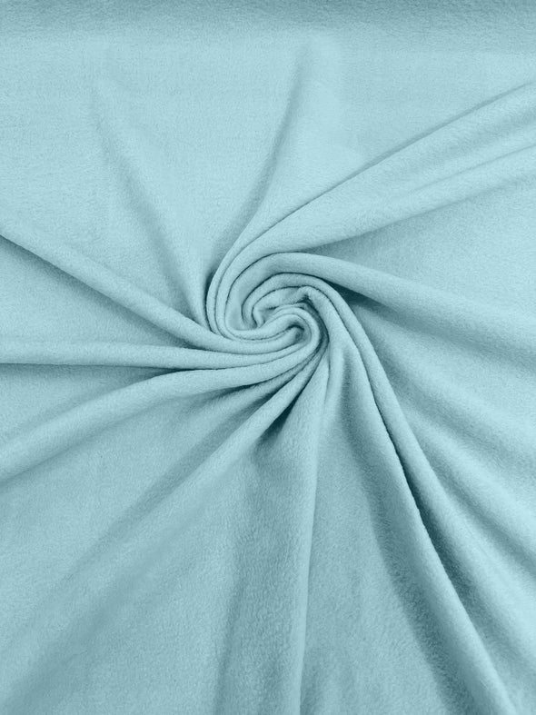Ice Blue Solid Polar Fleece Fabric Sold by the yard 60"Wide|Antipilling 245GSM |Medium Soft Weight| Blanket Supply,DIY, Decor,Baby Blanket